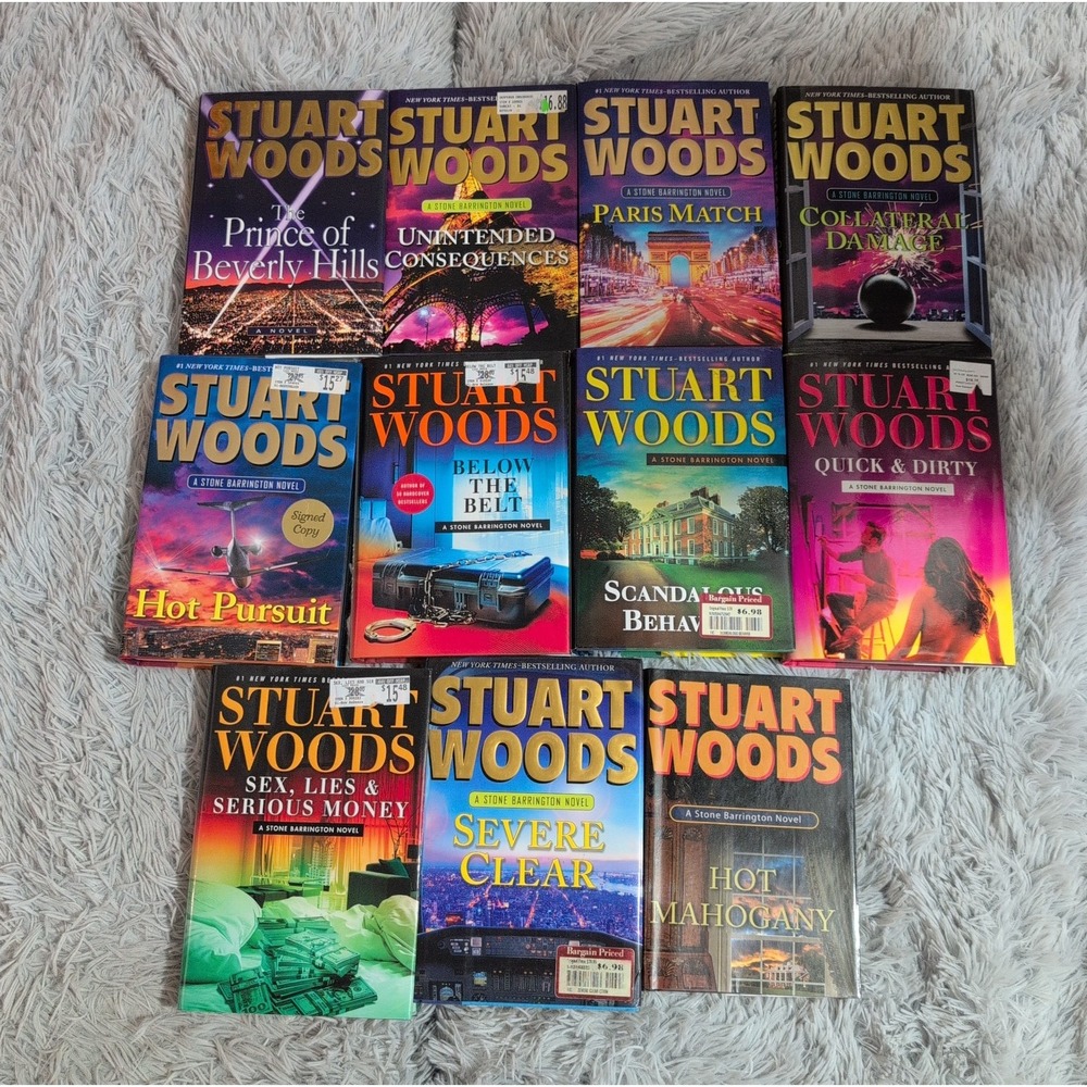 Stuart Woods Lot of 11 Hardcover Books Stone Barrington Novels
